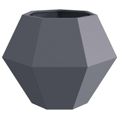 Fioriera Antracite 75 x 75 x 60 cm Acciaio