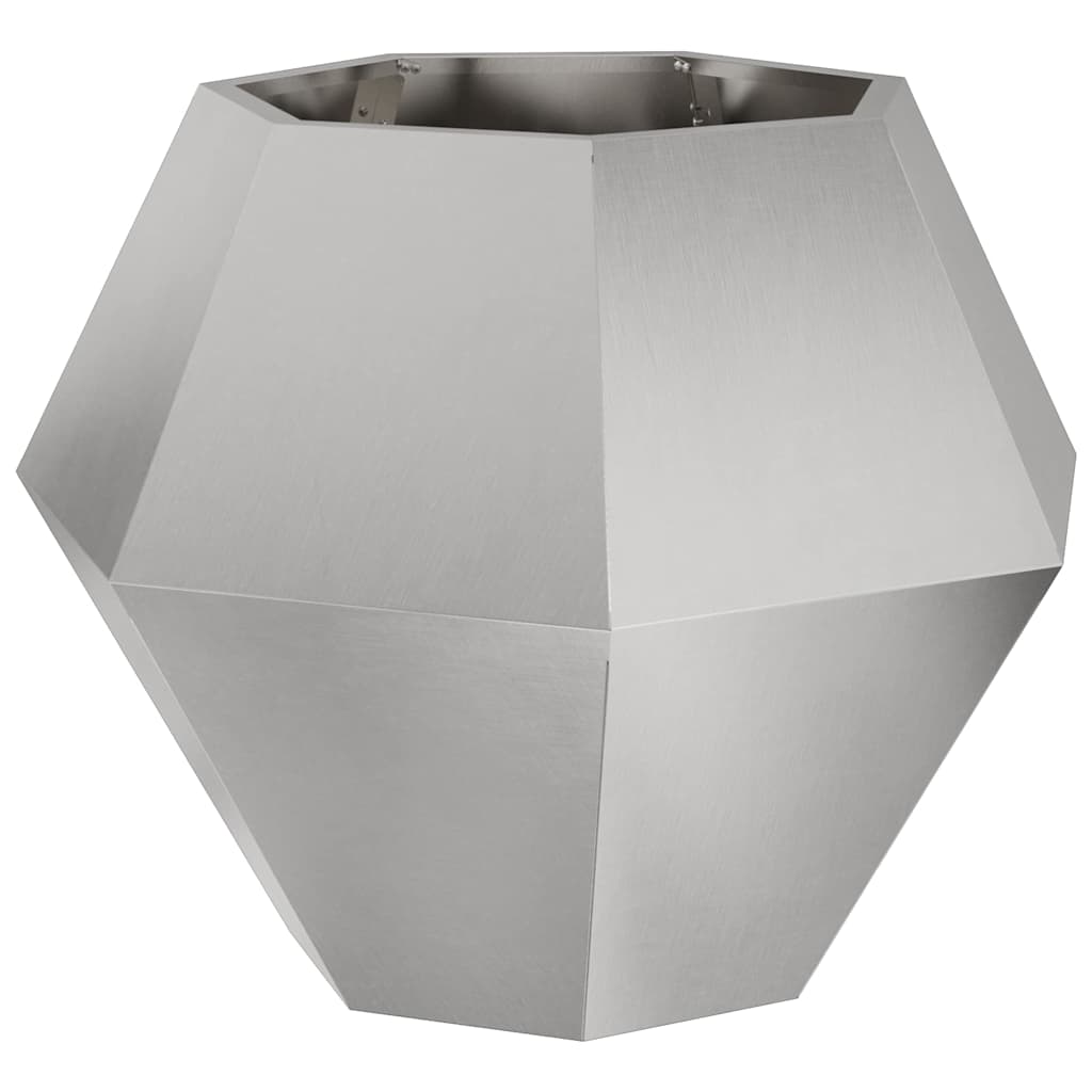 Fioriera 2 pcs Argento 75 x 75 x 60 cm Acciaio inossidabile