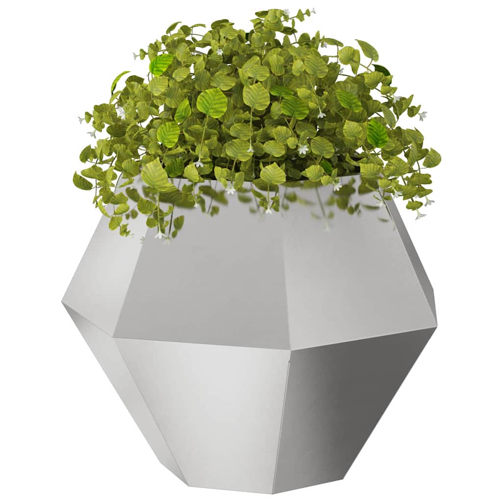 Fioriera 2 pcs Argento 75 x 75 x 60 cm Acciaio inossidabile