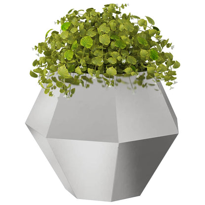 Fioriera 2 pcs Argento 75 x 75 x 60 cm Acciaio inossidabile