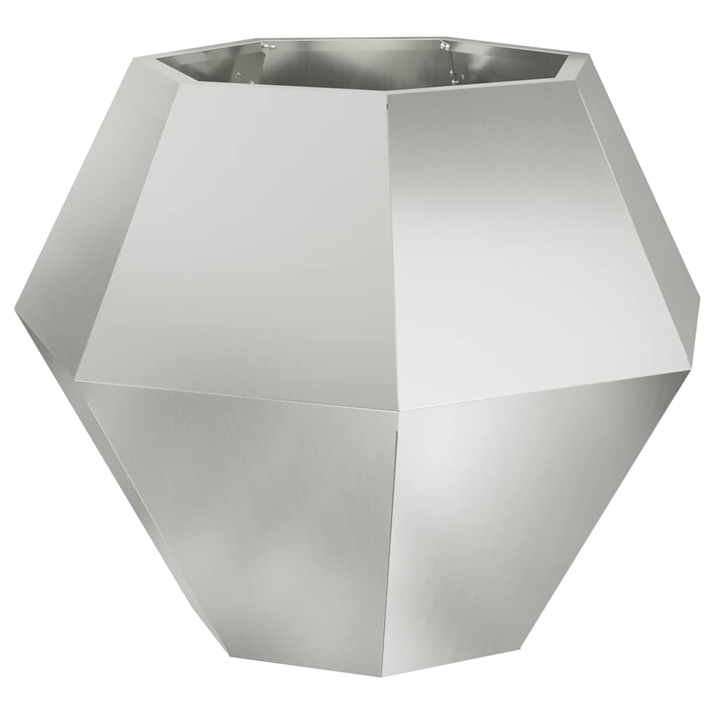 Fioriera 2 pcs Argento 75 x 75 x 60 cm Acciaio zincato