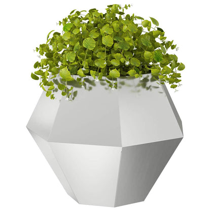 Fioriera 2 pcs Argento 75 x 75 x 60 cm Acciaio zincato