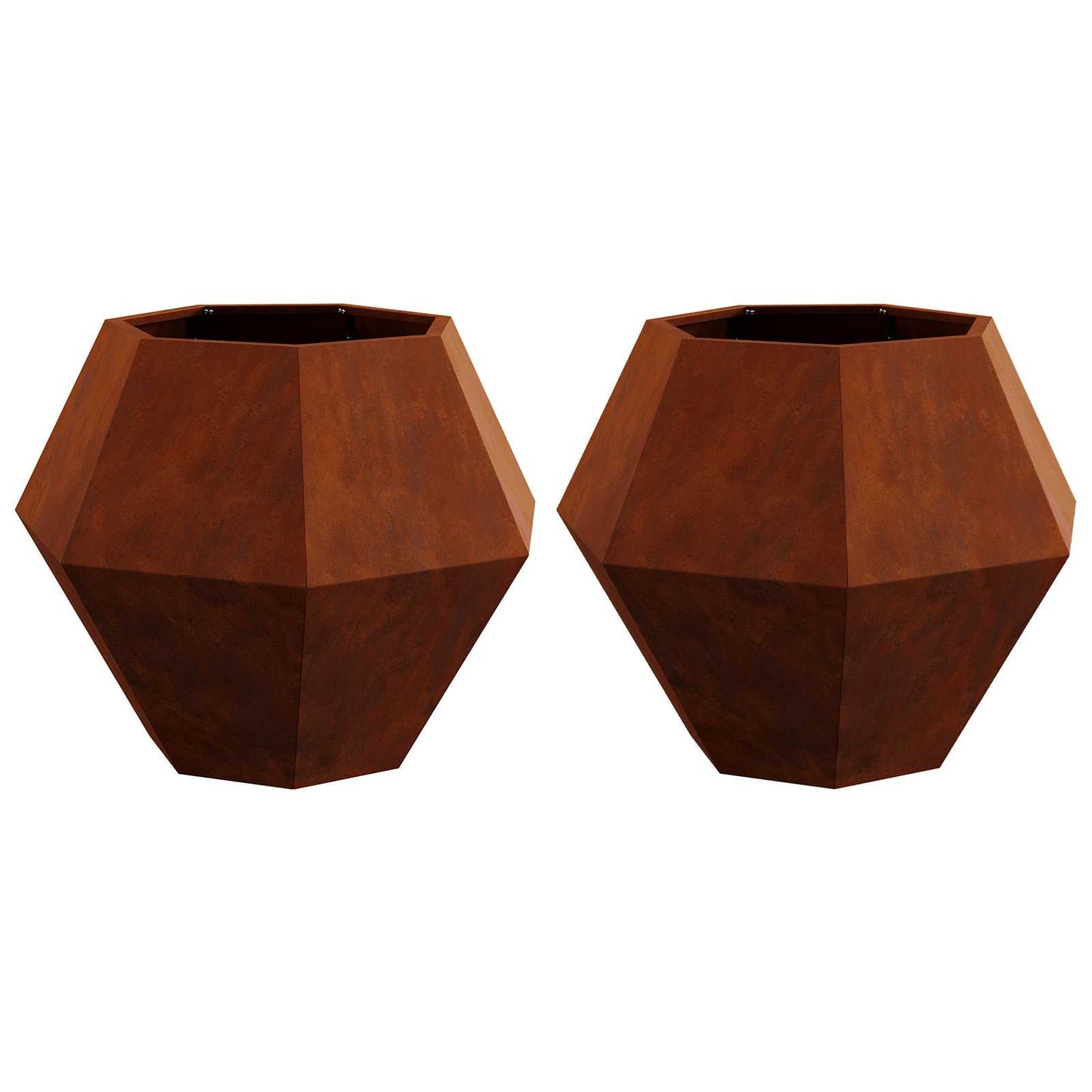 Fioriera 2 pcs Ruggine 75 x 75 x 60 cm