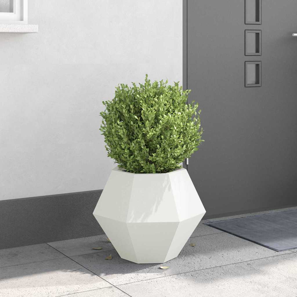 Fioriera Bianco 50 x 50 x 40 cm Acciaio