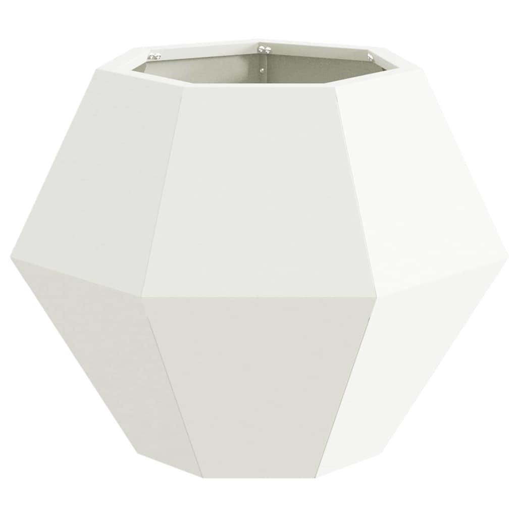 Fioriera Bianco 50 x 50 x 40 cm Acciaio