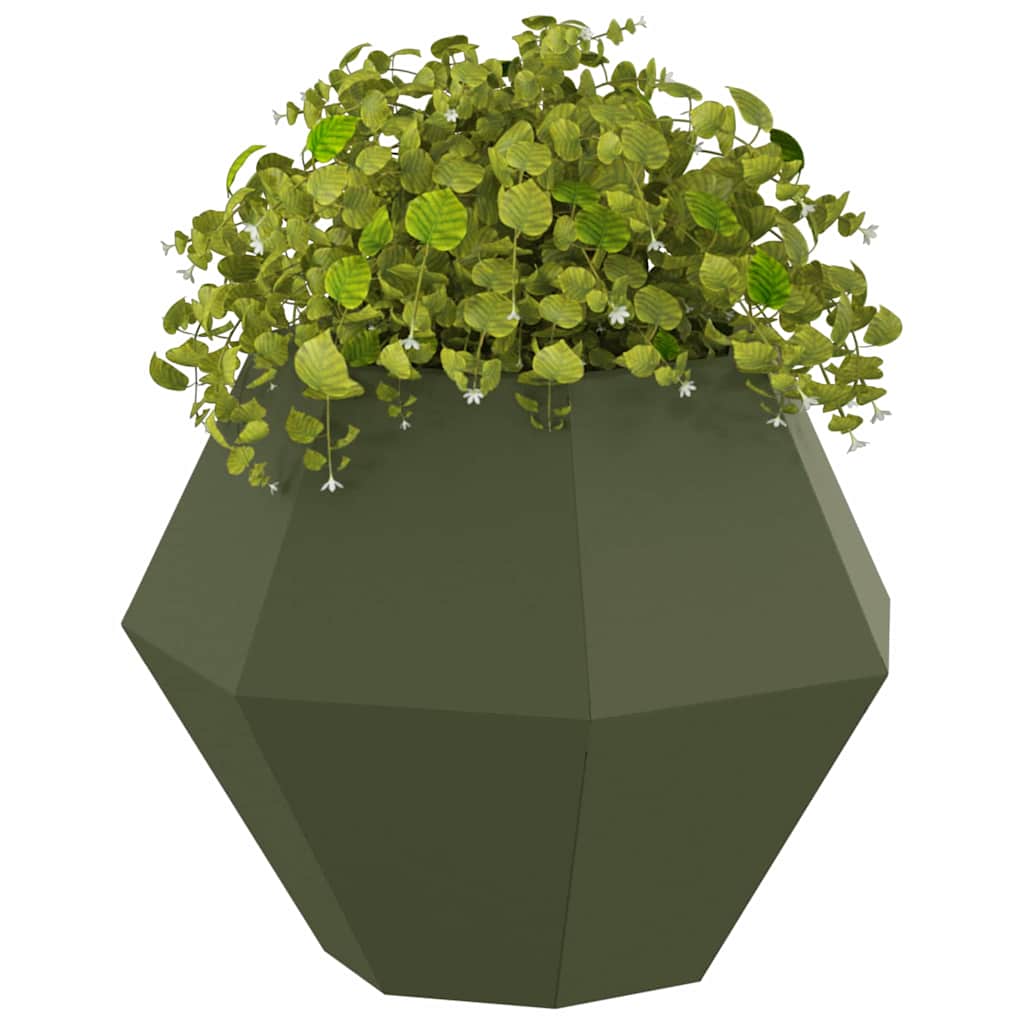 Fioriera Verde oliva 50 x 50 x 40 cm Acciaio