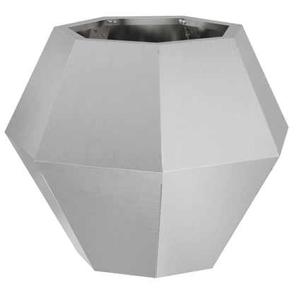 Fioriera 2 pcs Argento 50 x 50 x 40 cm Acciaio inossidabile