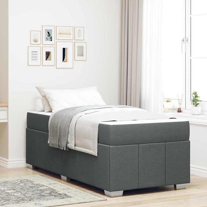 Struttura del letto Grigio scuro 80 x 200 cm Tessuto