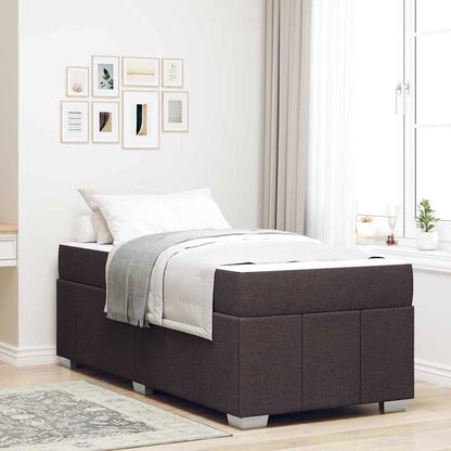 Struttura del letto Marrone Scuro 80 x 200 cm Tessuto