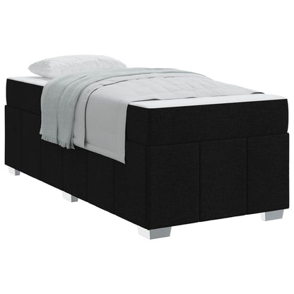 Struttura del letto con materasso Nero 90 x 190 cm Tessuto