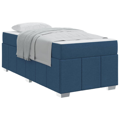 Struttura del letto con materasso Blu 90 x 200 cm Tessuto