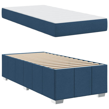 Struttura del letto con materasso Blu 90 x 200 cm Tessuto