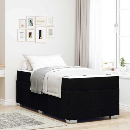 Struttura del letto con materasso Nero 100 x 200 cm Tessuto