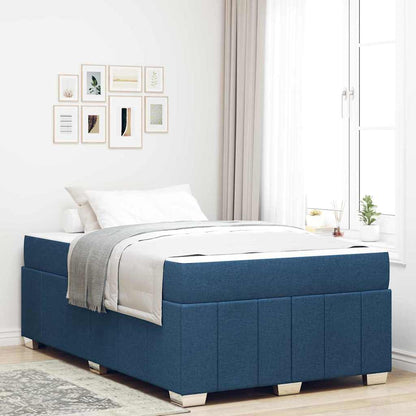 Struttura del letto con materasso Blu 120 x 200 cm Tessuto