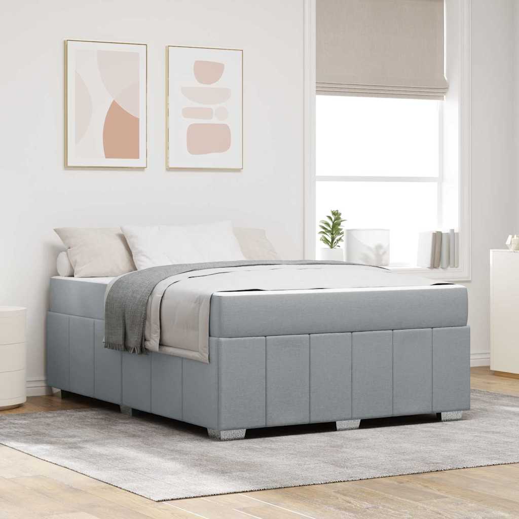 Struttura del letto Grigio chiaro 160 x 200 cm Tessuto