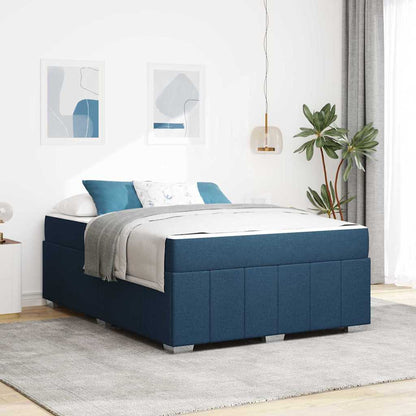Struttura del letto con materasso Blu 160 x 200 cm Tessuto