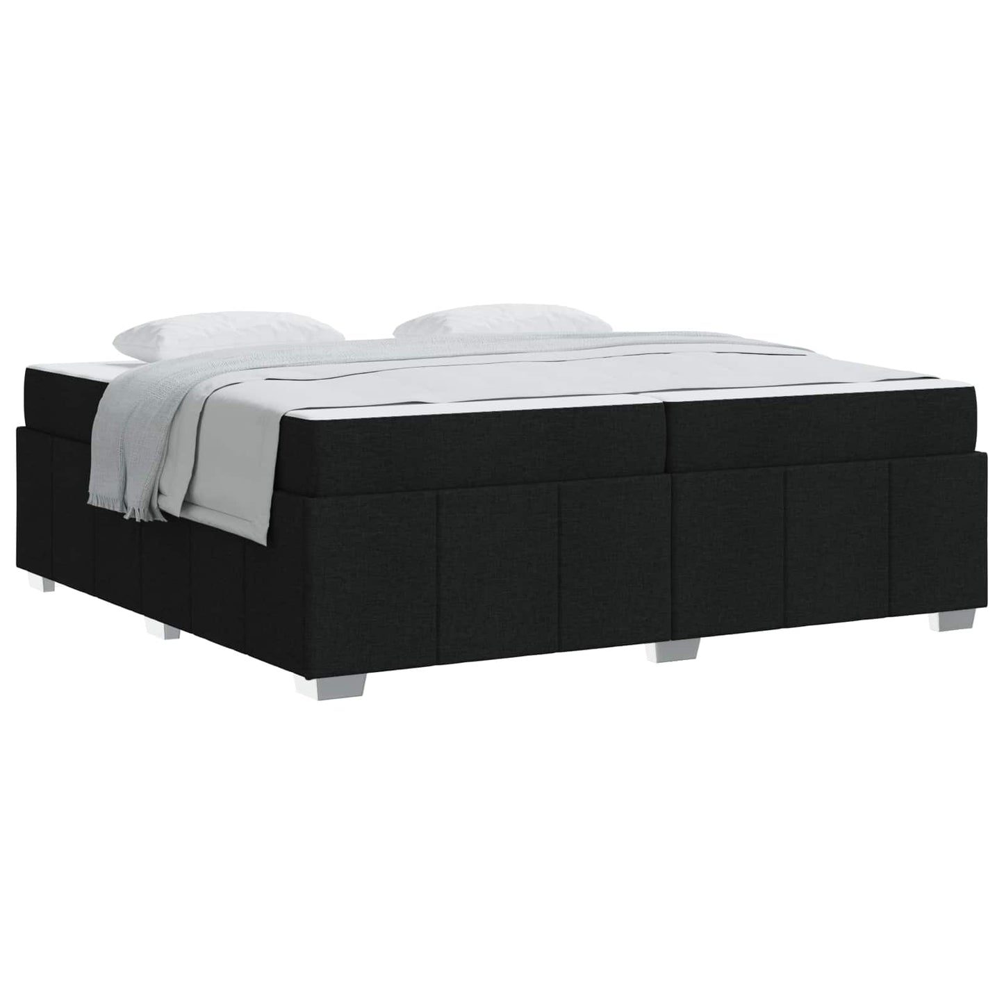 Struttura del letto con materasso Nero 200 x 200 cm Tessuto