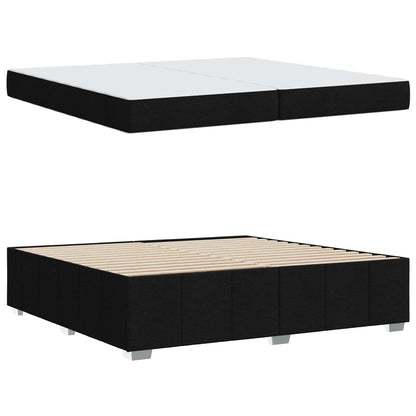 Struttura del letto con materasso Nero 200 x 200 cm Tessuto