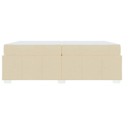 Struttura del letto con materasso Crema 200 x 200 cm Tessuto