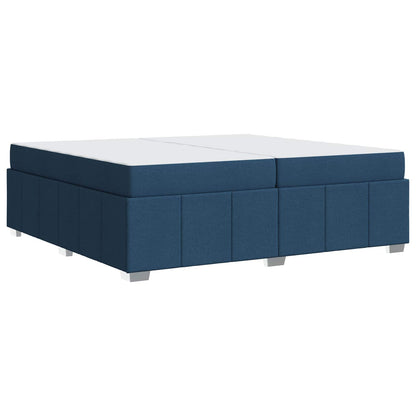 Struttura del letto con materasso Blu 200 x 200 cm Tessuto