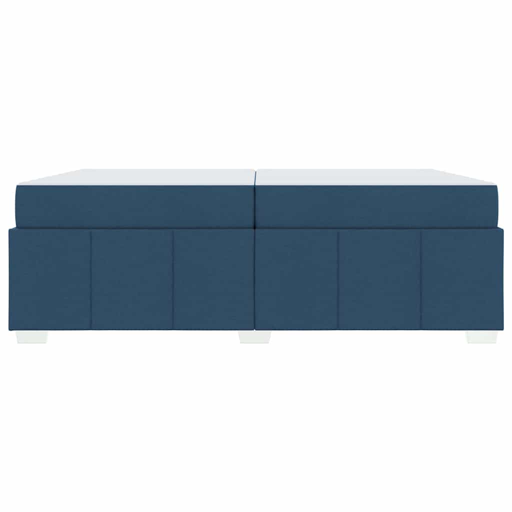 Struttura del letto con materasso Blu 200 x 200 cm Tessuto