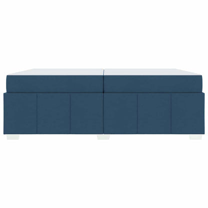 Struttura del letto con materasso Blu 200 x 200 cm Tessuto
