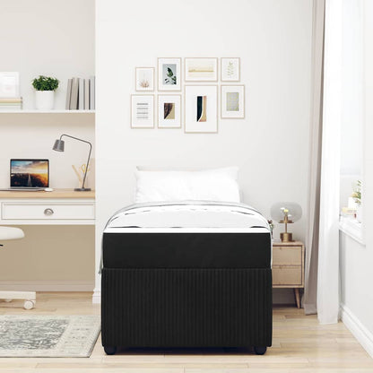 Struttura del letto con materasso Nero 80 x 200 cm Tessuto