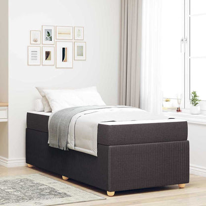 Struttura del letto Marrone Scuro 90 x 190 cm Tessuto