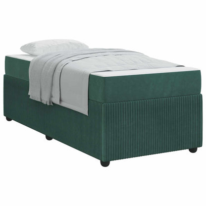 Struttura del letto Verde Scuro 90 x 190 cm Tessuto