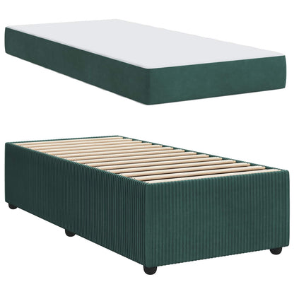 Struttura del letto Verde Scuro 90 x 190 cm Tessuto
