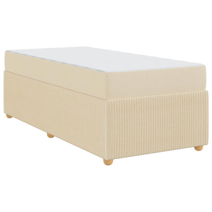 Struttura del letto con materasso Crema 90 x 200 cm Tessuto