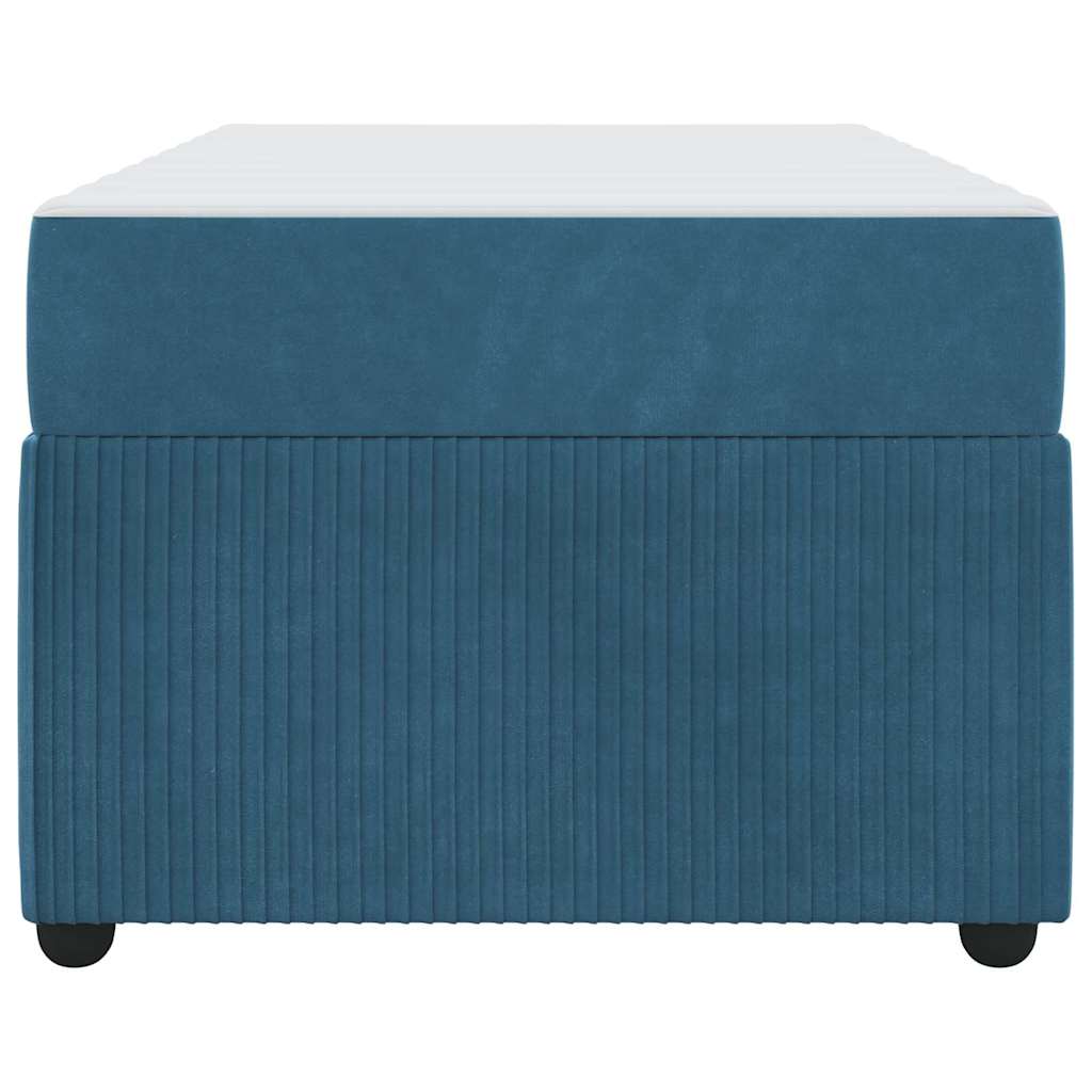 Struttura del letto con materasso Blu 90 x 200 cm Tessuto