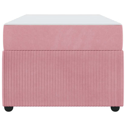 Struttura del letto con materasso Rosa 90 x 200 cm Tessuto