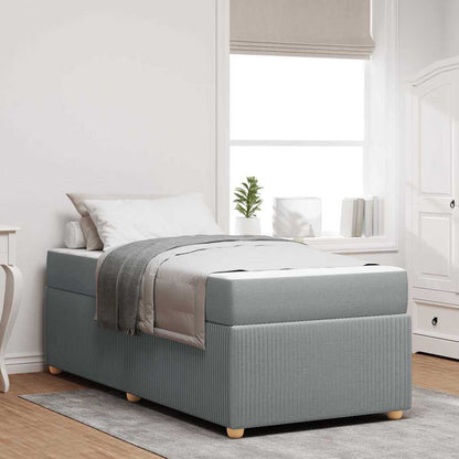 Struttura del letto Grigio chiaro 100 x 200 cm Tessuto