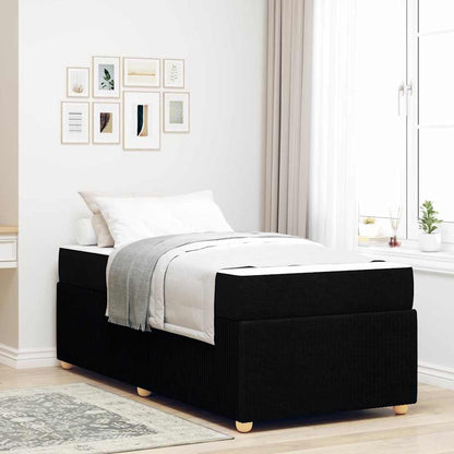 Struttura del letto con materasso Nero 100 x 200 cm Tessuto