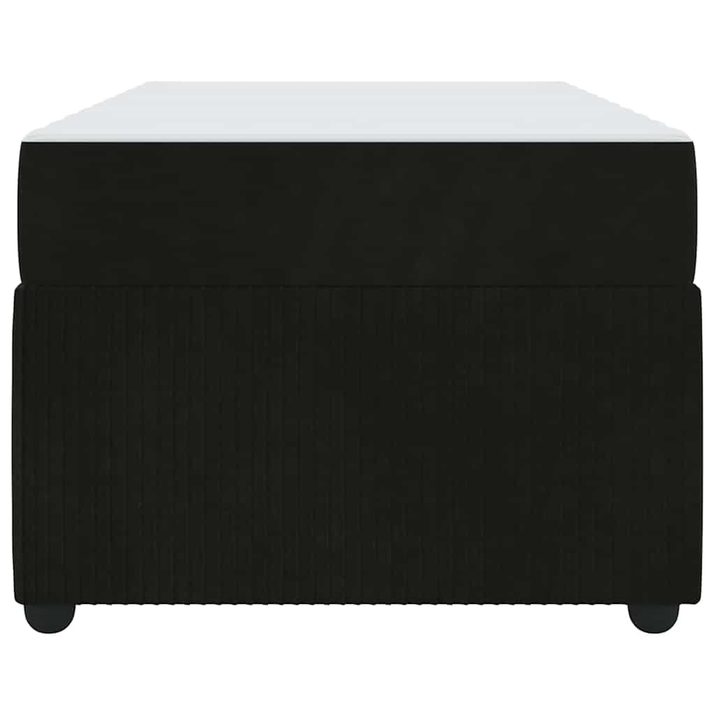 Struttura del letto con materasso Nero 100 x 200 cm Tessuto