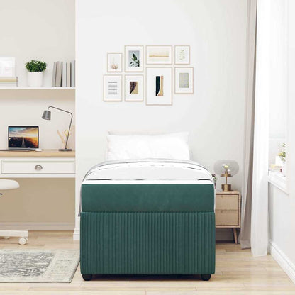 Struttura del letto Verde Scuro 100 x 200 cm Tessuto