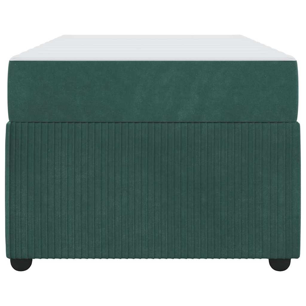 Struttura del letto Verde Scuro 100 x 200 cm Tessuto