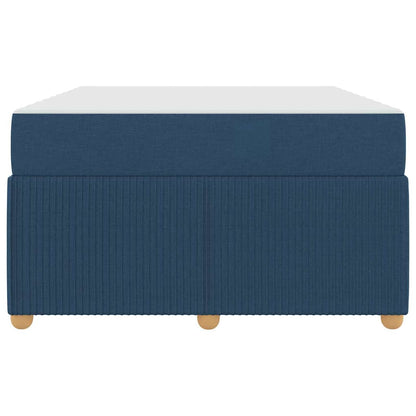 Struttura del letto con materasso Blu 120 x 190 cm Tessuto