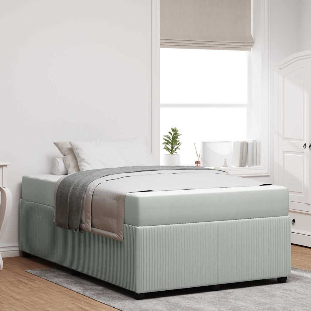 Struttura del letto Grigio chiaro 120 x 190 cm Tessuto