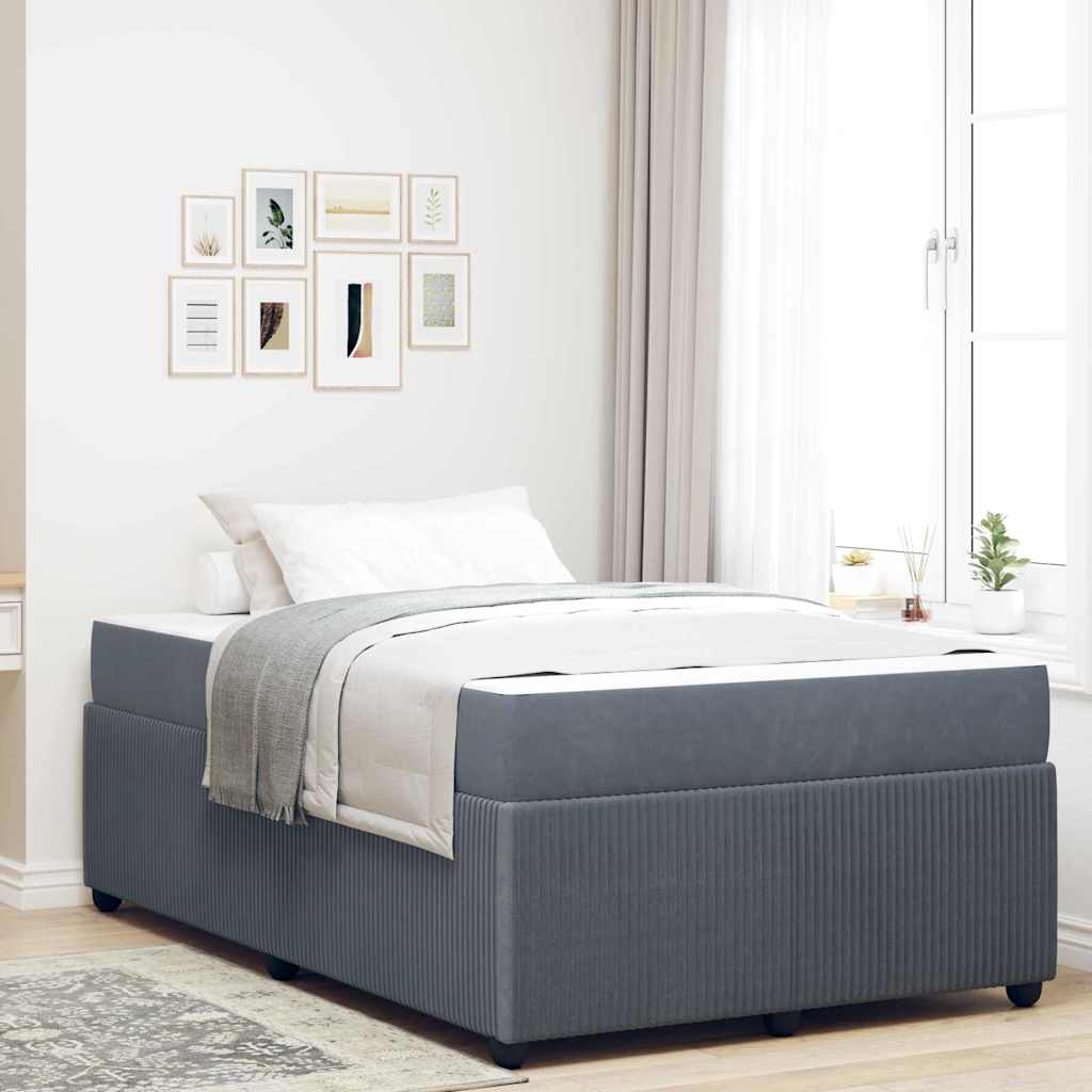 Struttura del letto Grigio scuro 120 x 190 cm Tessuto