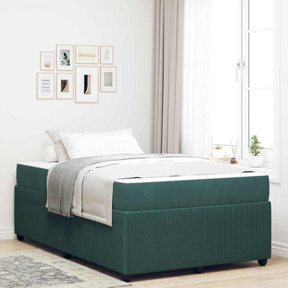 Struttura del letto Verde Scuro 120 x 190 cm Tessuto