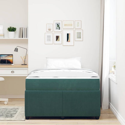 Struttura del letto Verde Scuro 120 x 190 cm Tessuto