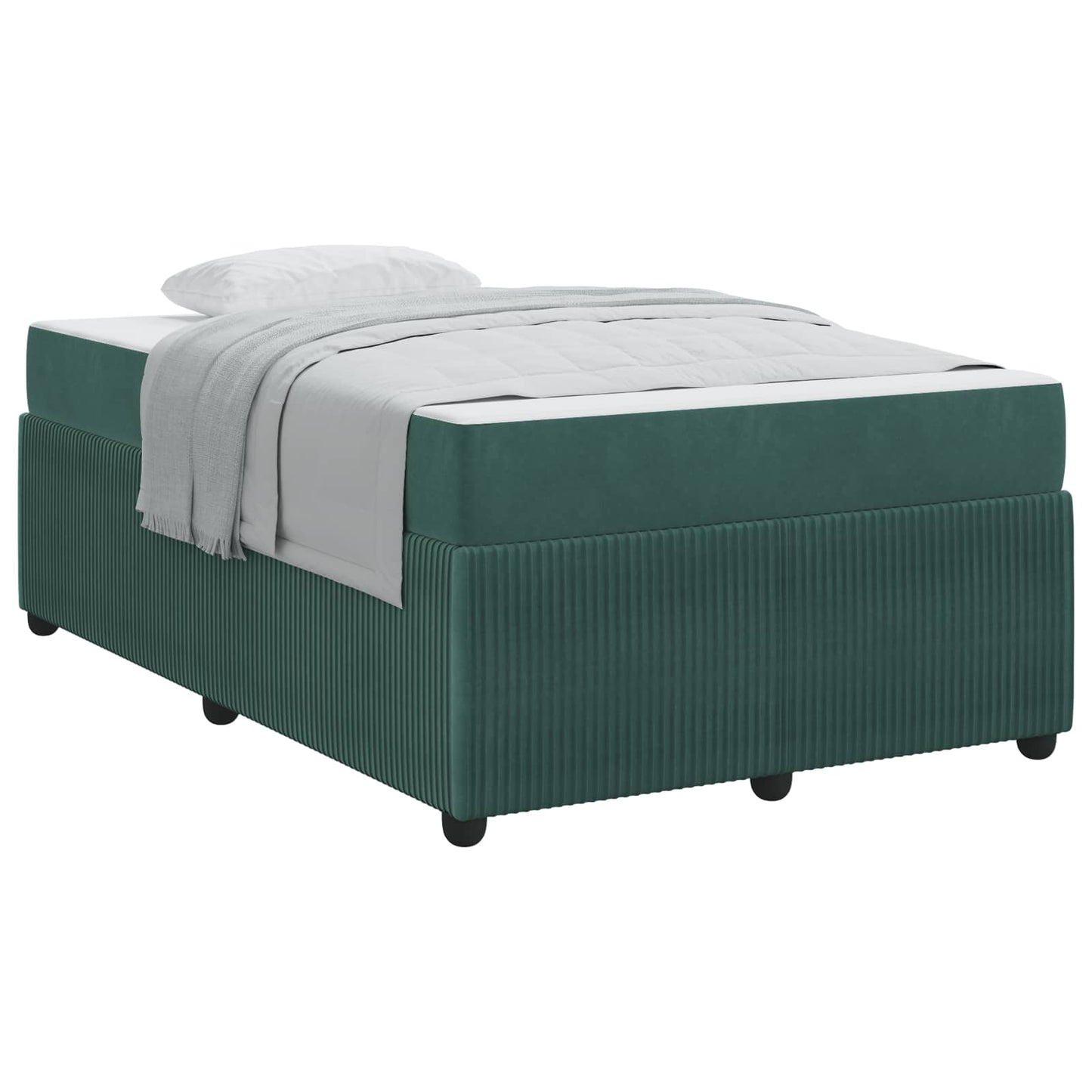 Struttura del letto Verde Scuro 120 x 190 cm Tessuto