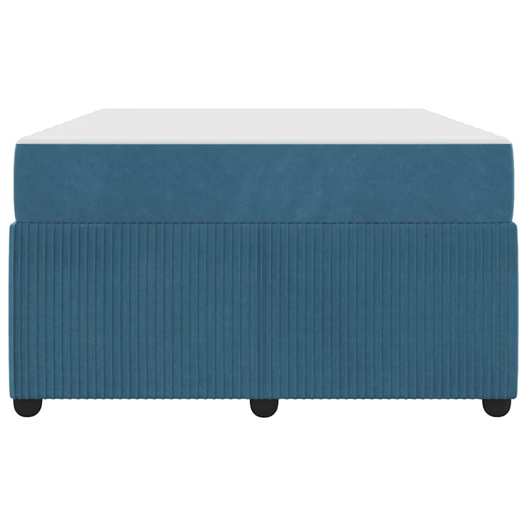 Struttura del letto con materasso Blu 120 x 190 cm Tessuto