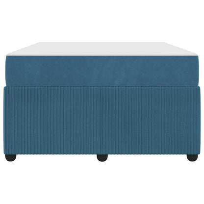 Struttura del letto con materasso Blu 120 x 190 cm Tessuto