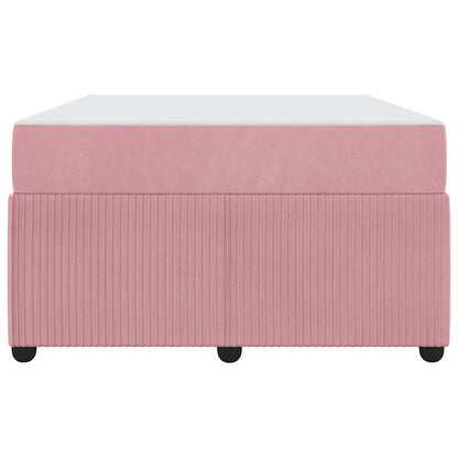 Struttura del letto con materasso Rosa 120 x 190 cm Tessuto