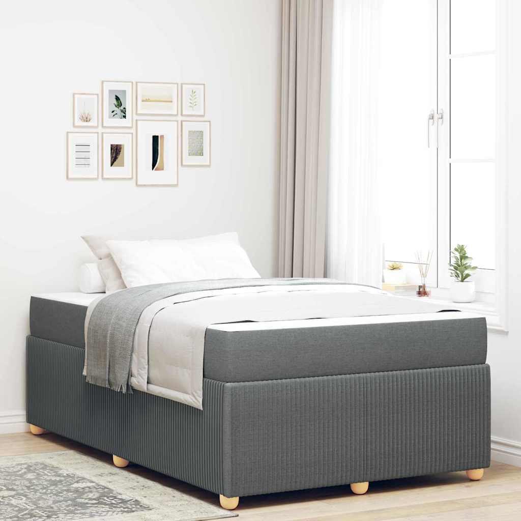 Struttura del letto Grigio scuro 120 x 200 cm Tessuto