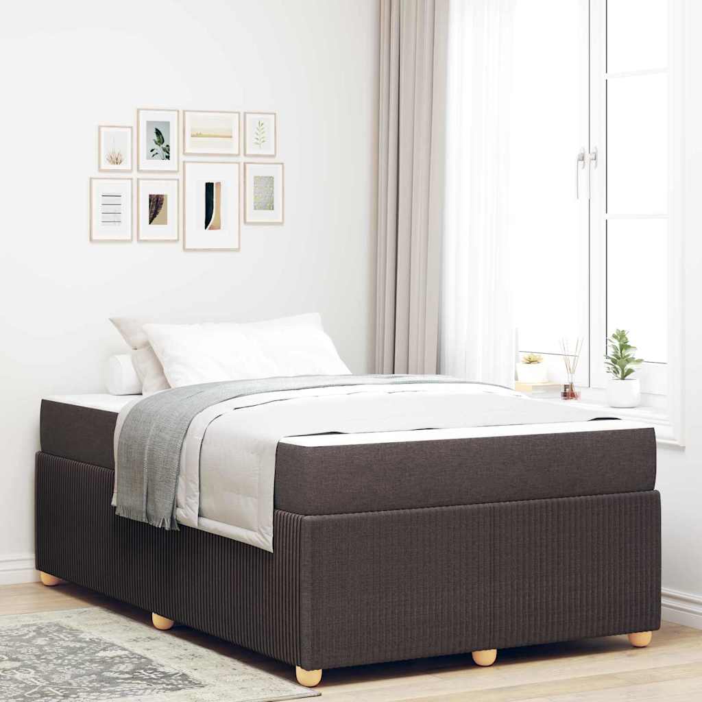 Struttura del letto Marrone Scuro 120 x 200 cm Tessuto