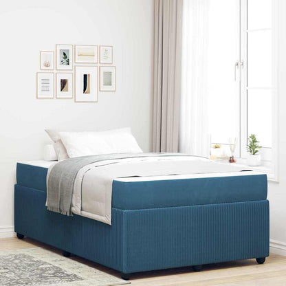 Struttura del letto con materasso Blu 120 x 200 cm Tessuto
